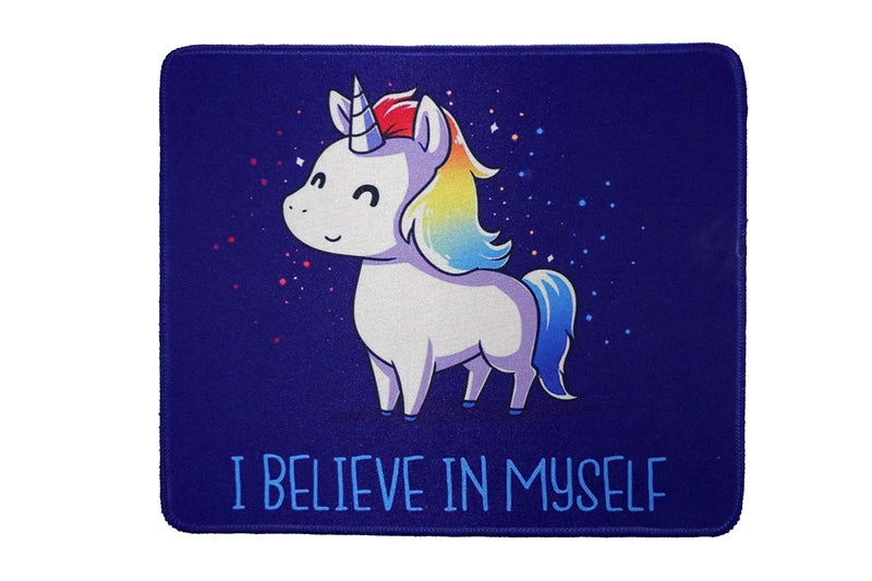 Tina Art 12 x 10 inches Funny Beautiful Unicorn Gaming Mouse Pad Custom Mousepad Believe in Myself mat - Image 1